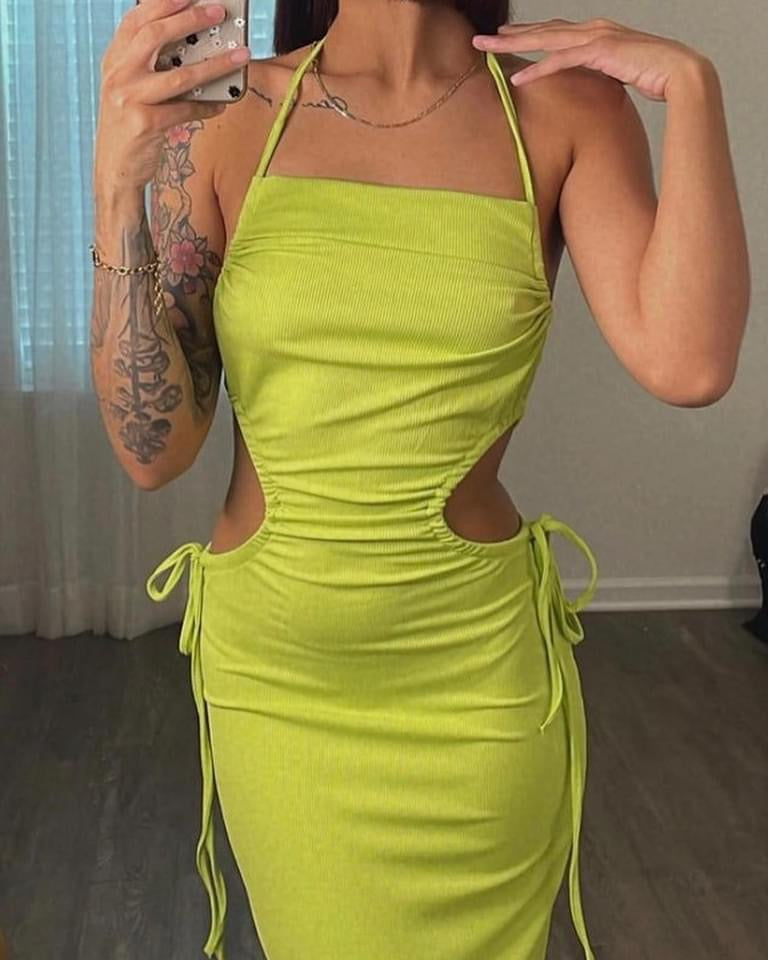 Lime maxi dress