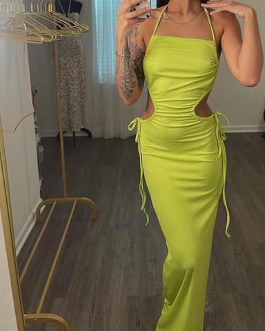 Lime maxi dress